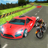 摩托车对决赛车（Sports Car vs Moto Bike Riding）