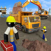城市建设卡车(Stickman City Construction Excavator)